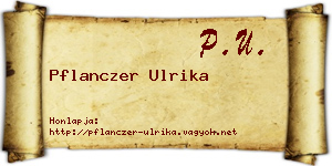Pflanczer Ulrika névjegykártya